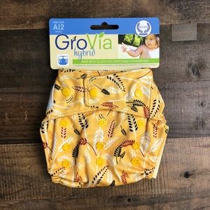 NIP GROVIA Shell Snap Sweetgrass Cloth Diaper AI2